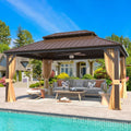 12'x18' Hardtop Gazebo with Galvanized Steel Double Roof & Aluminum Frame L15515