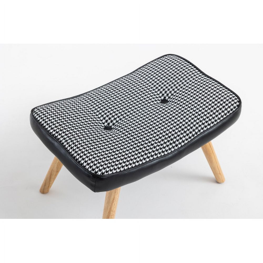 Black Wooden Step Stool with Non-Slip Pad A268