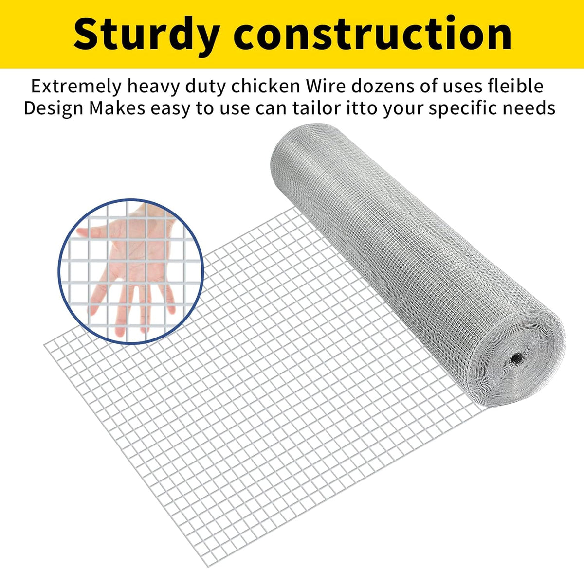 Galvanized 48inx50ft 19 Gauge Wire Mesh P117479