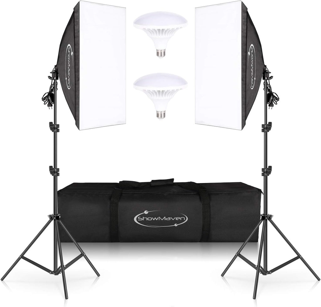 Softbox Lighting Kit 20x28'' Continuous Lighting with 2pcs 5500K Bulb B5742