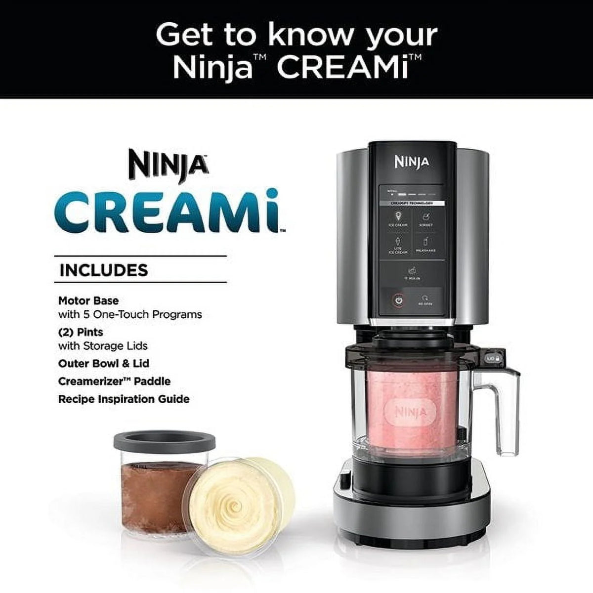 Ice Cream, Gelato, Milkshake, Sorbet, and Smoothie Bowl Maker N15519