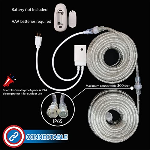 LED Rope Lights Red White Blue 30 Feet S761