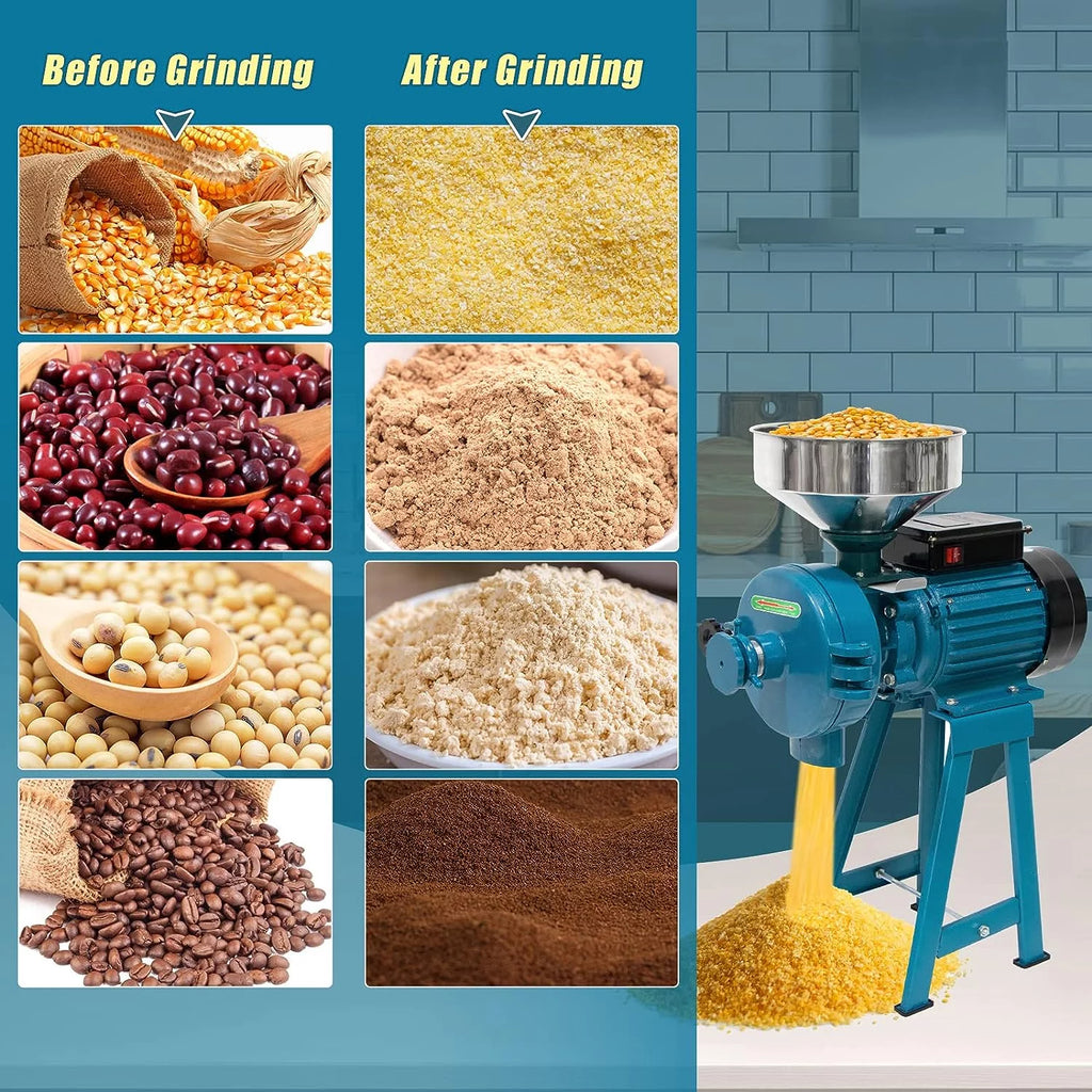 3000W Wet Dry Commercial Electric Grain Grinder Mill S51152