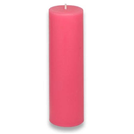 Hot Pink Unscented Paraffin Pillar Candle E95323