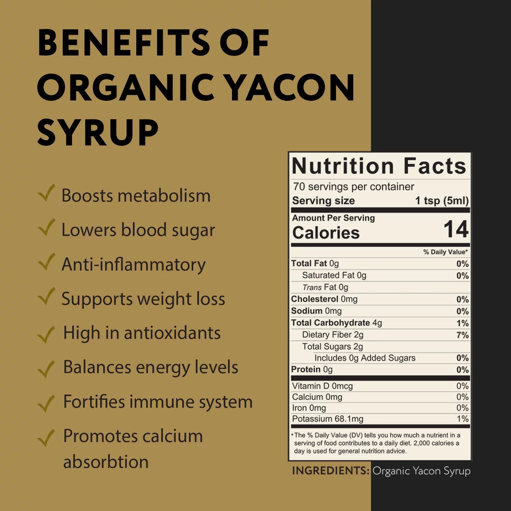 USDA Organic Yacon Syrup 12oz Natural Sweetener L28702