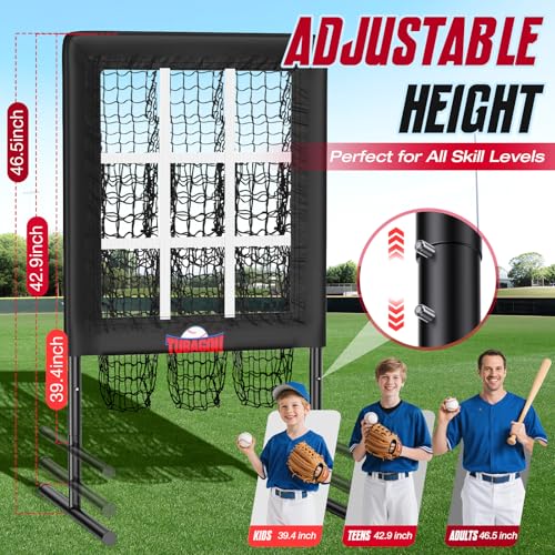 9 Hole Pitching Net with Strike Zone and Training Ball L8519