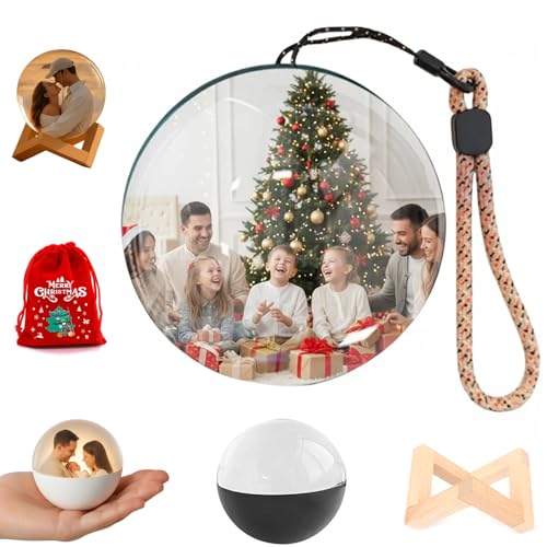 2.7" White 3D Crystal Ball Christmas Ornament G490161