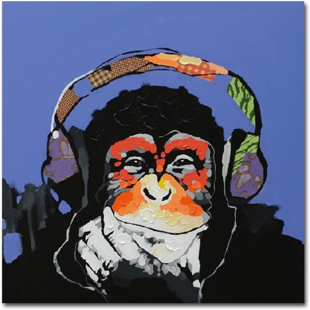 Hand Painted Gorilla Canvas Paintings Pack of 2 I4175