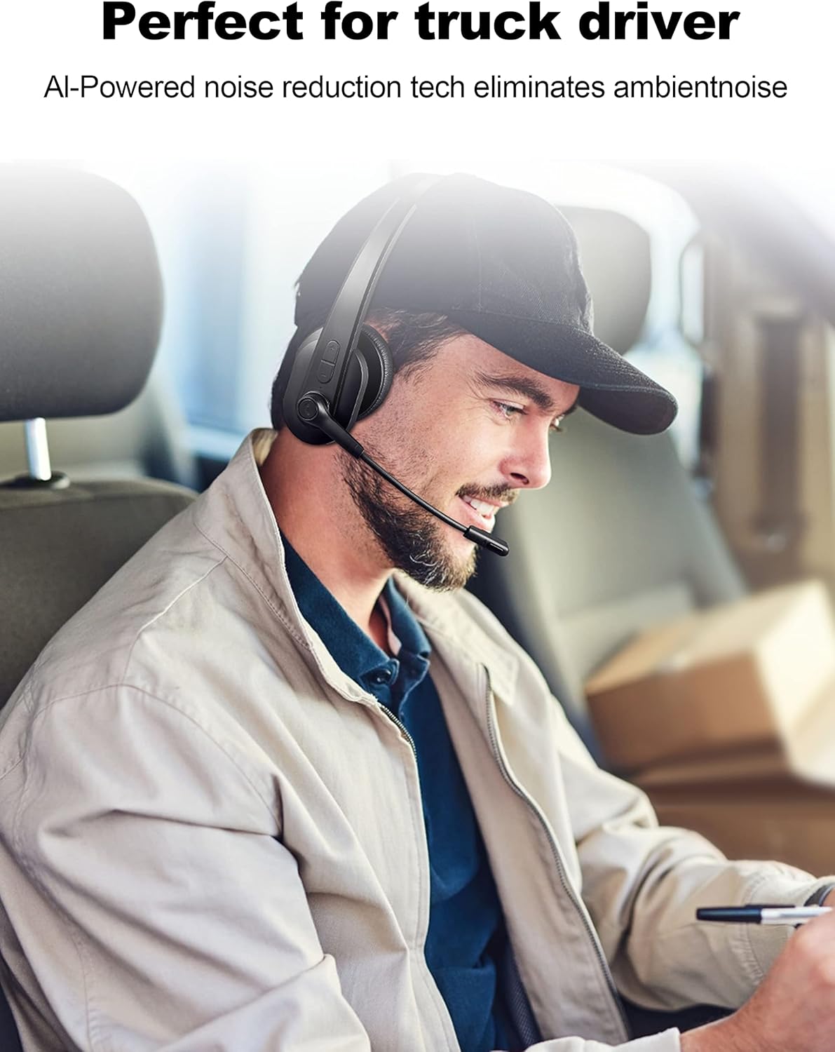Bluetooth Trucker Headset with Noise Canceling Microphone C576368