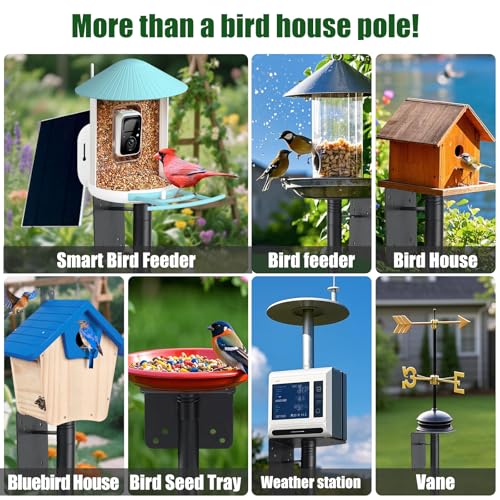 103" Extra Tall Bird Feeder Pole with Anti-Tip Stakes W351