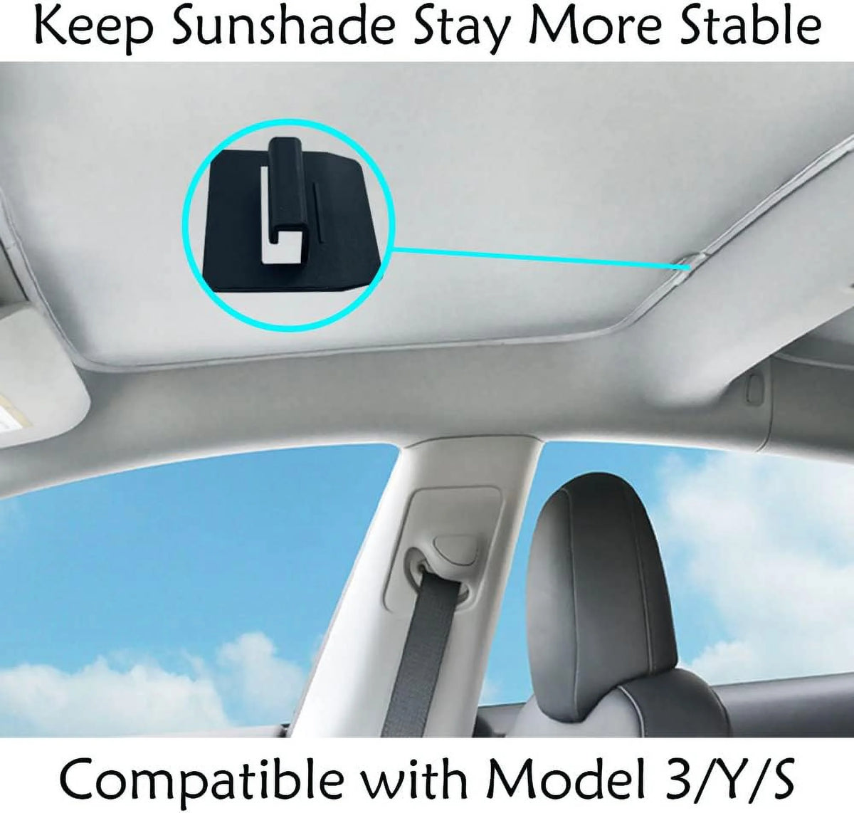 16 PCS White Sunshade Clips for Roof Shade M1538