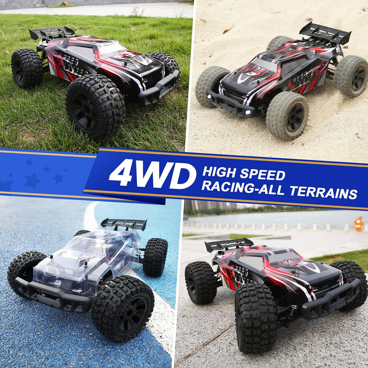 1:10 Scale 4WD Off Road RC Monster Truck with 2 Battery N8445
