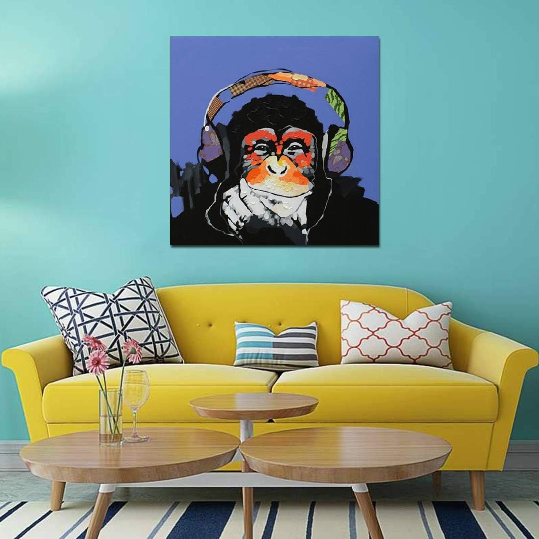 Hand Painted Gorilla Canvas Paintings Pack of 2 I4175
