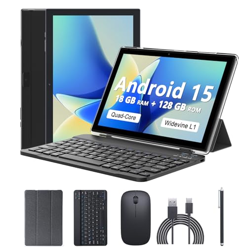 18GB RAM 128GB ROM 2TB Expandable 2 in 1 Tablet with Keyboard Case Mouse Stylus S72675
