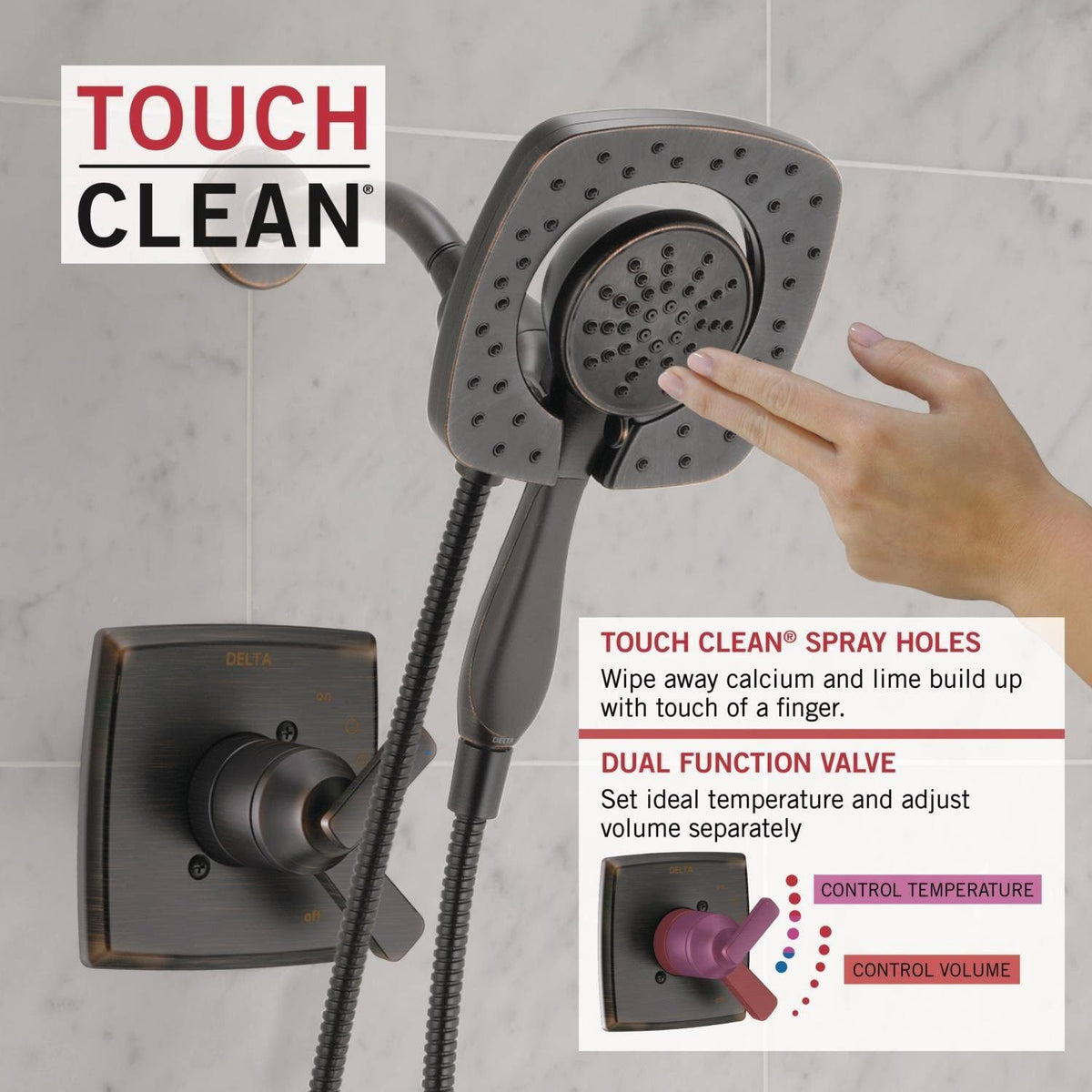 Dual-Function Shower Trim Kit with 2-Spray A8341