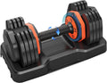 55LB Adjustable Dumbbell Set with Anti-Slip Handle J373830