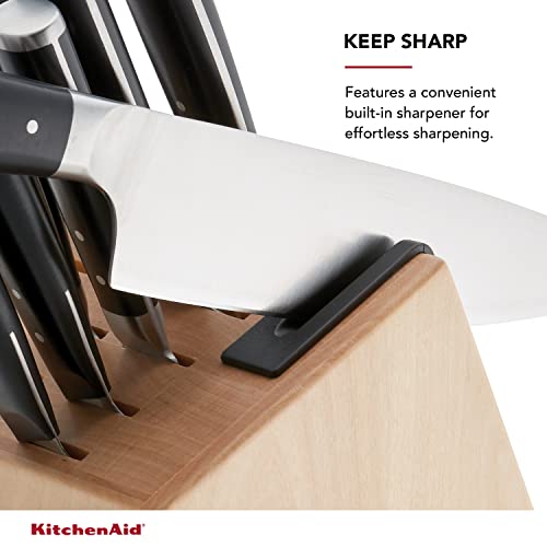 14-Piece High Carbon Stainless Steel Knife Block Set with Sharpener I3609