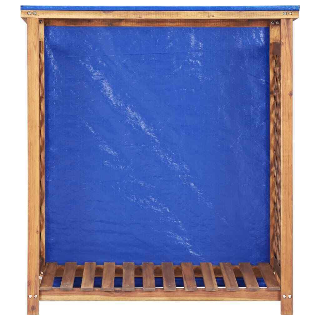 Firewood Storage Shed Solid Acacia Wood L33352