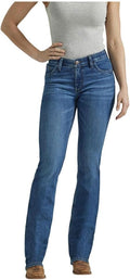 Jennifer Blue Mid Rise Bootcut Jean W52338