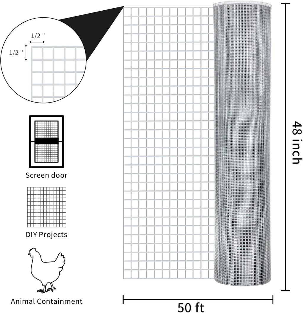 Galvanized 48inx50ft 19 Gauge Wire Mesh P117479