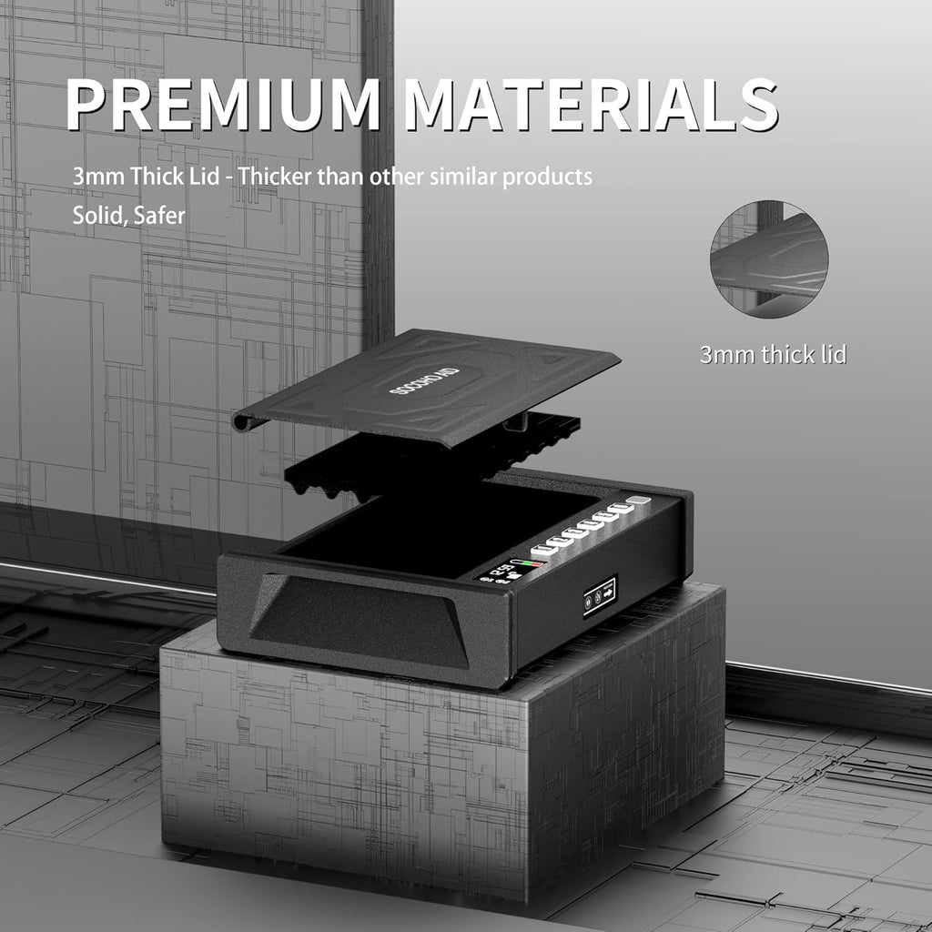 Biometric Fingerprint Handgun Safe with LCD X661