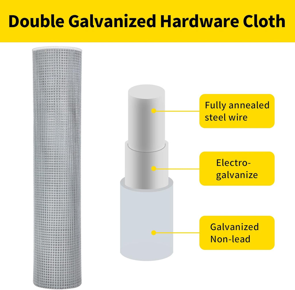 Galvanized 48inx50ft 19 Gauge Wire Mesh P117479