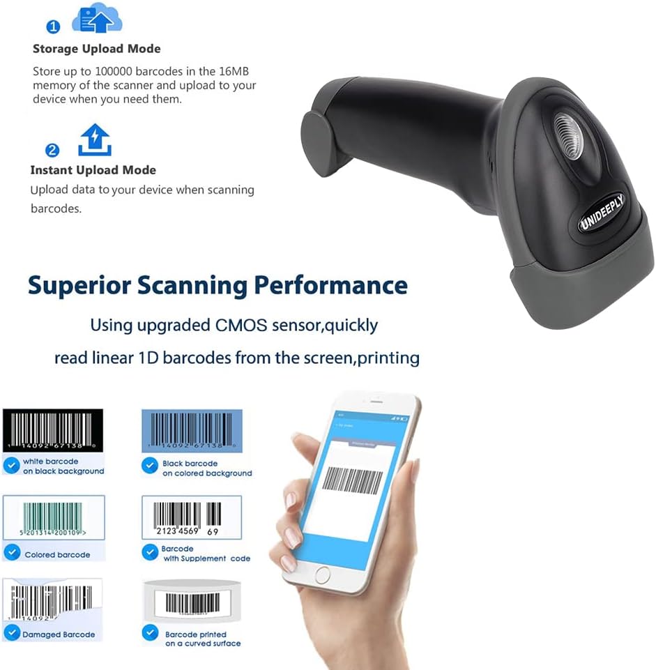 Wireless Bar Code Scanner 2 in 1 Pack of 2 U564948