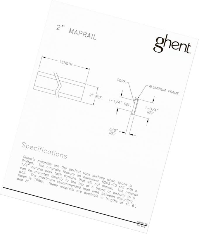 Aluminum Maprail with Cork Insert B2699