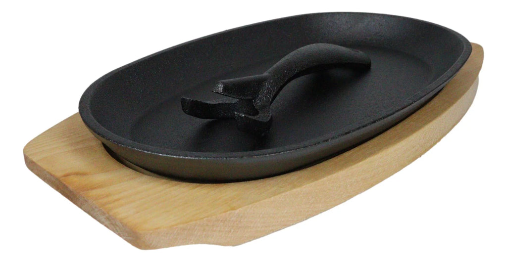 Cast Iron Sizzling Fajita Skillet Set with Base F6370