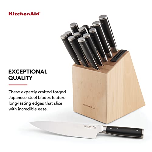 14-Piece High Carbon Stainless Steel Knife Block Set with Sharpener I3609