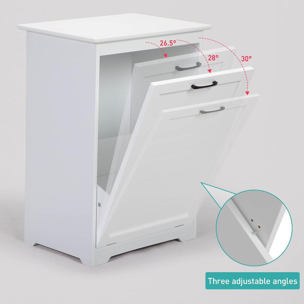 White Tilt Out Trash Cabinet P15513