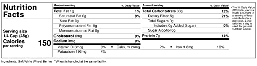 25 LBS Soft White Wheat Berries S26136