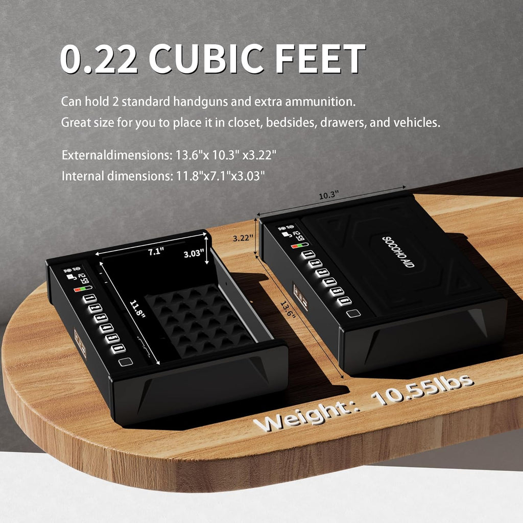Biometric Fingerprint Handgun Safe with LCD X661