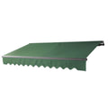 Motorized Retractable Patio Awning 12x10 Green S607889
