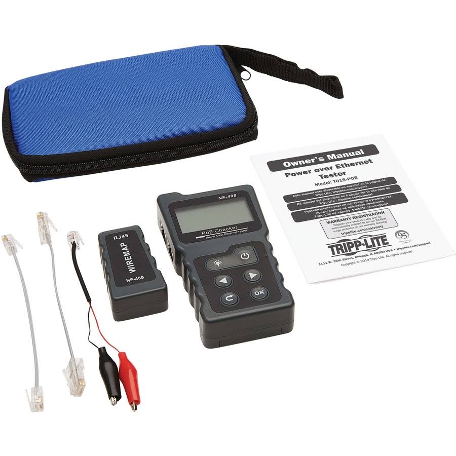 Network and Power over Ethernet Signal Tester with Carrying Case M1145