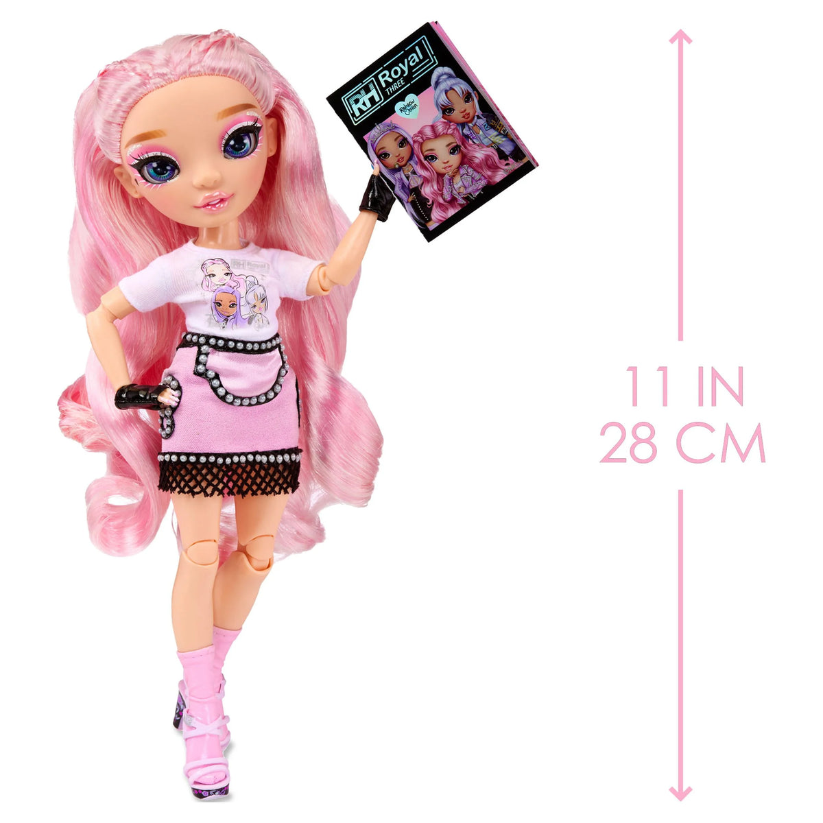 Pink Lavender Fashion Doll with 2 Designer Outfits and Microphone Headset B56294
