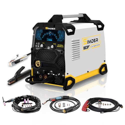 Aluminum MIG Welder Pulse MIG/MAG/HF TIG/Stick/Pilot ARC Plasma Cutter 200A Welding Machine 10 in 1 Welder Cutter Combo M8831