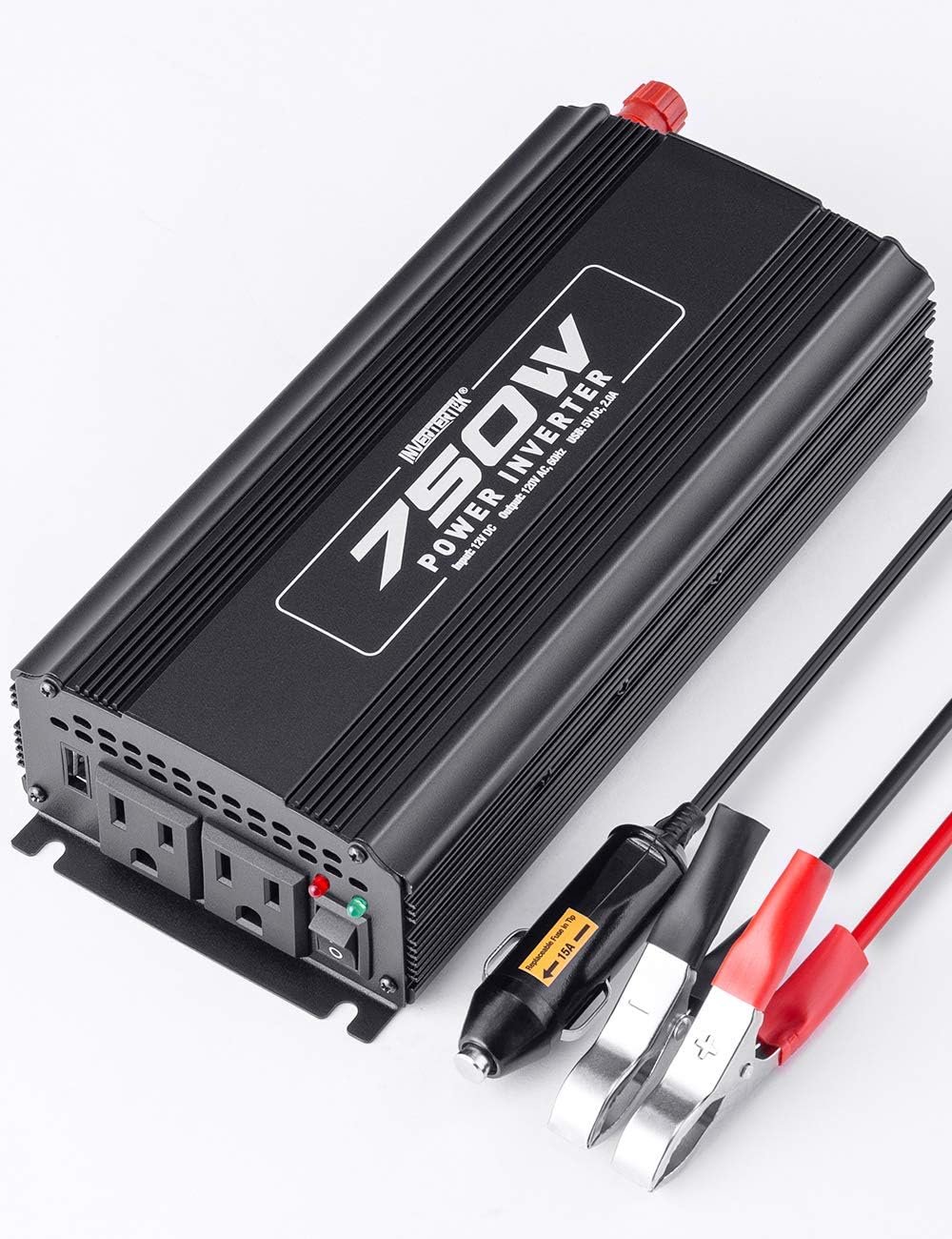 500W Car Power Inverter DC 12V to AC 110V with USB Ports U9656