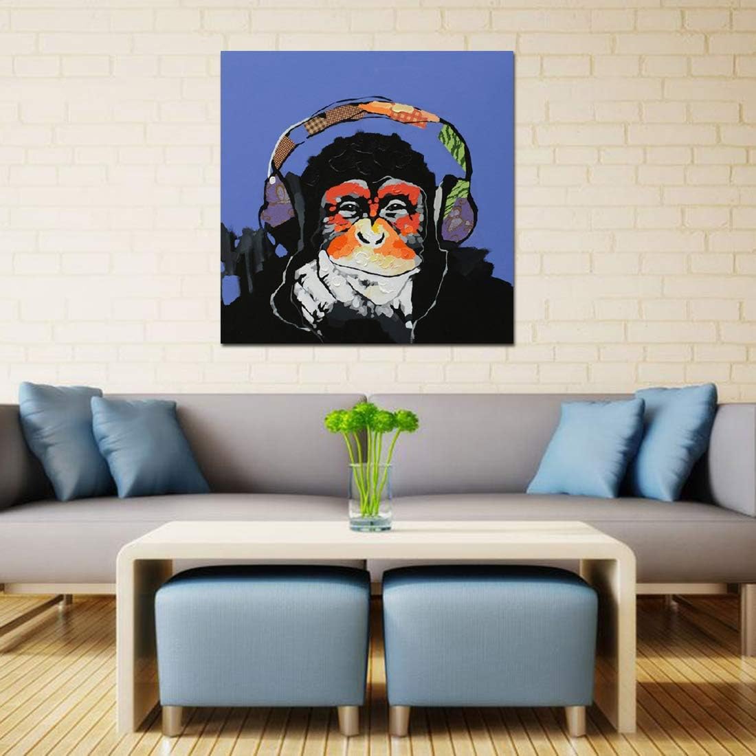 Hand Painted Gorilla Canvas Paintings Pack of 2 I4175
