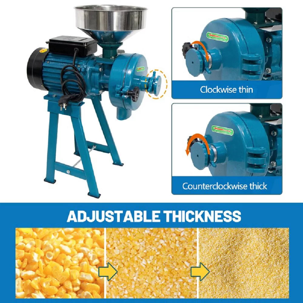 3000W Wet Dry Commercial Electric Grain Grinder Mill S51152