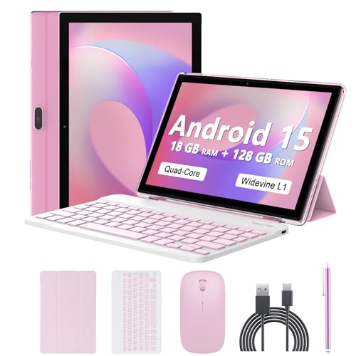 18GB RAM 128GB ROM 2TB Expandable 2 in 1 Tablet with Keyboard Case Mouse Stylus S72675