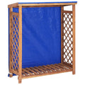 Firewood Storage Shed Solid Acacia Wood L33352