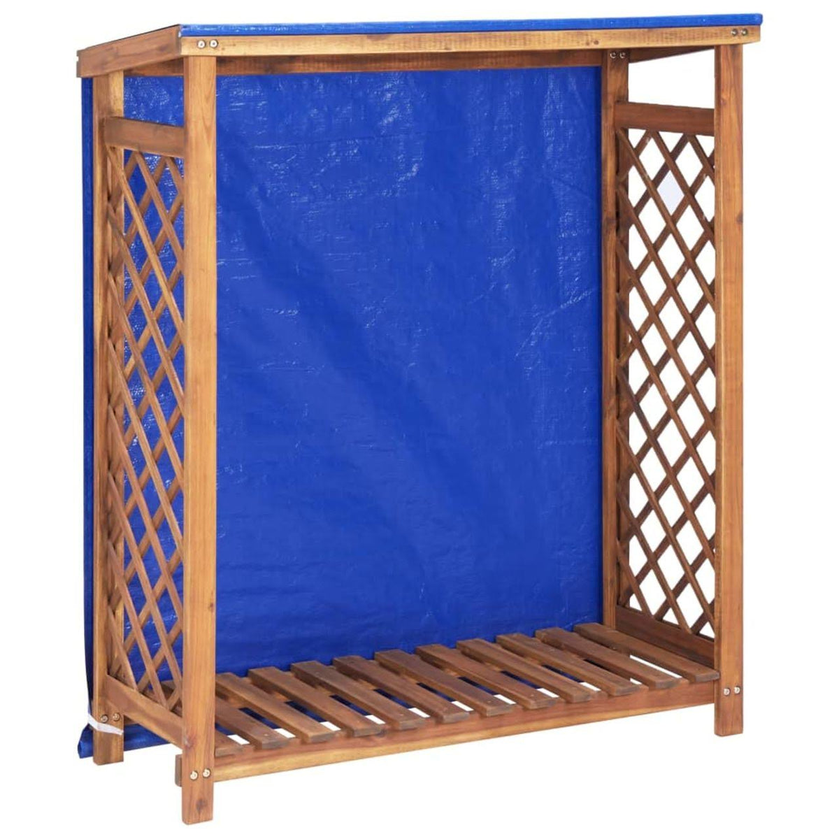 Firewood Storage Shed Solid Acacia Wood L33352