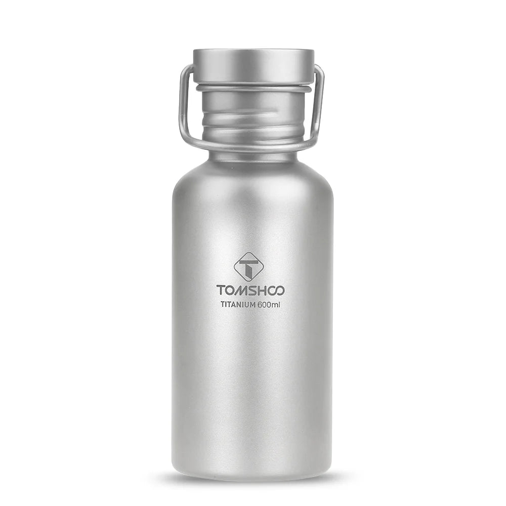 600ml Full Titanium Water Bottle with Extra Lid Ultralight E618