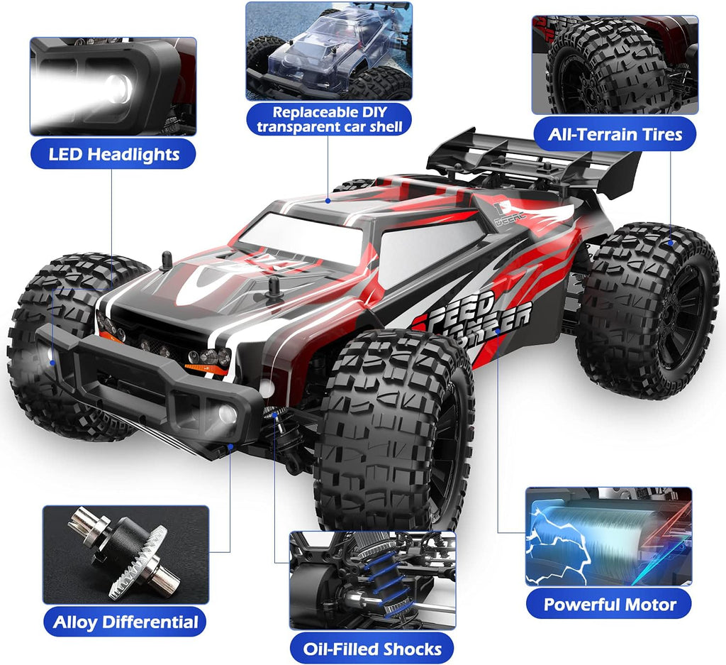 1:10 Scale 4WD Off Road RC Monster Truck with 2 Battery N8445