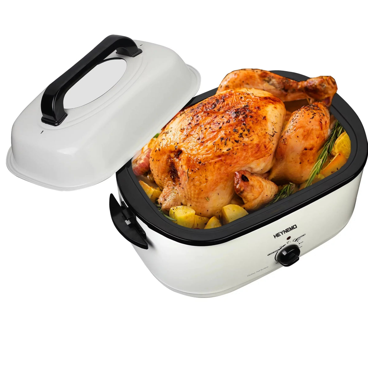 White 26 Quart Stainless Steel Electric Roaster Oven A835