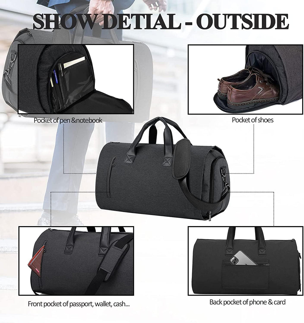 Convertible Garment Duffel Bag with Shoe Compartment E902212
