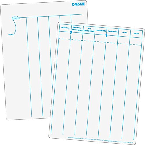 Two-Sided Dry Erase Board Set, 12” by 9” (Set of 6) O937