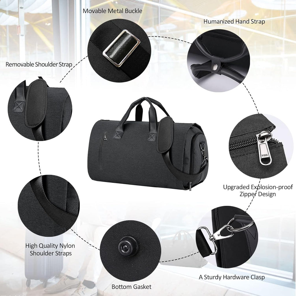 Convertible Garment Duffel Bag with Shoe Compartment E902212