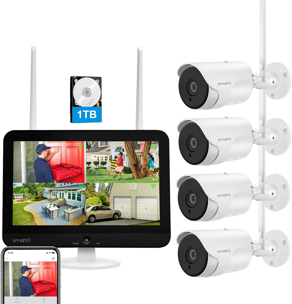 8CH Wireless Security Camera System with HD Monitor X279933